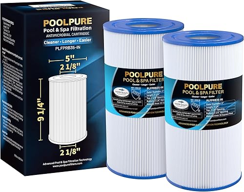 POOLPURE Filtro de spa PRB35-IN reemplaza a Unicel C-4335, Guardian 409-219, Filbur FC-2385, 03FIL1300, 17-2482, 25393, 303557, 817-3501, R173431,