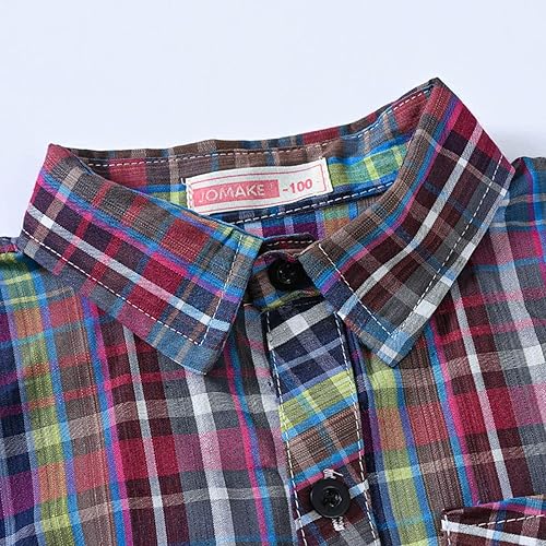 Miniatura 4 de ropa de niñas de 2 a 4 años Toddler Boys Short Sleeve Plaid Shirt Tops Shorts with Tie Child Kids Gentleman Outfits