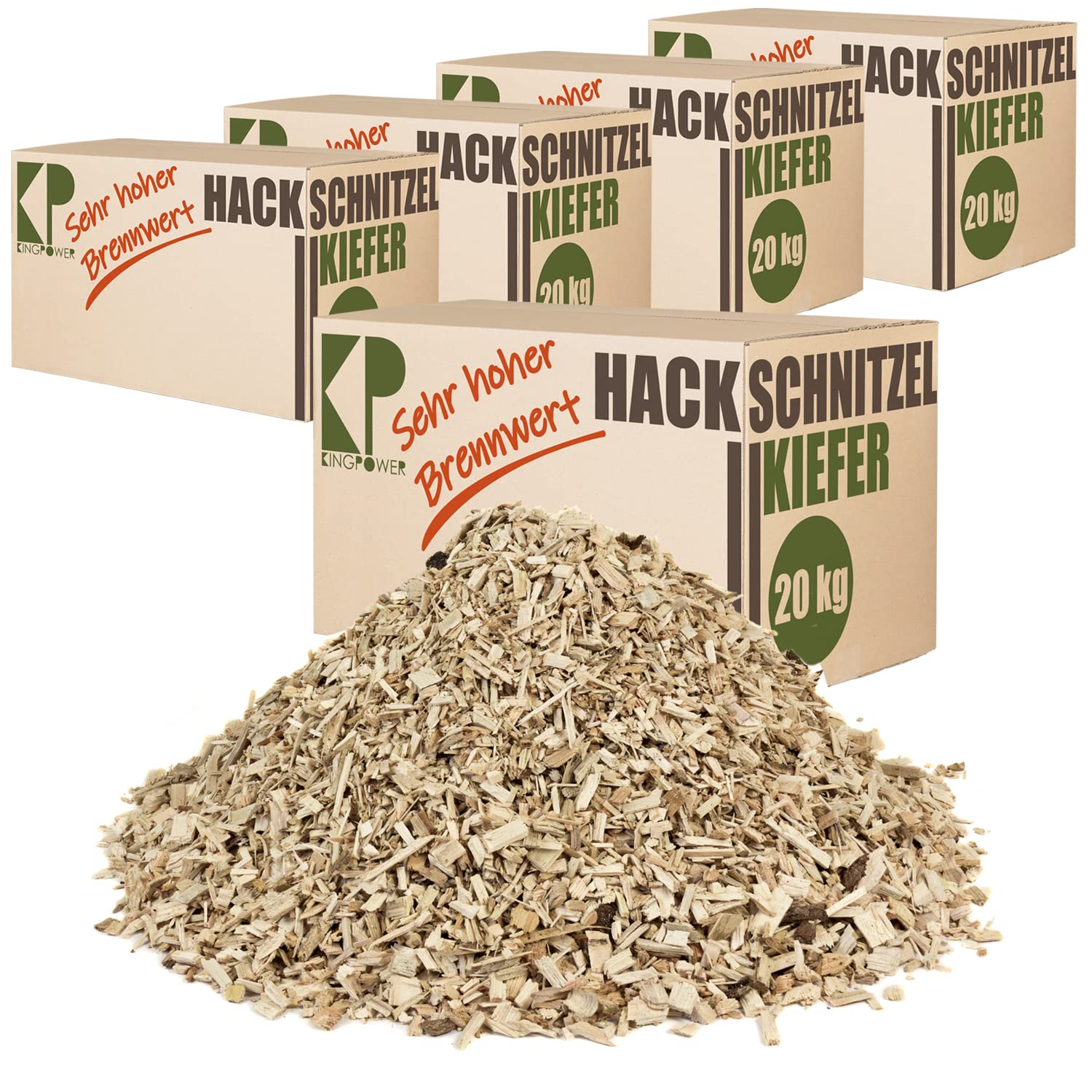 Hackschnitzel für Ofen Rindenmulch für Garten Hochbeet Holz Pflanzen Einstreu Holzhackschnitzel Grob Holzschnitzel Streu Beet Abdeckung Deko Abdeckung 20-500 kg Kingpower