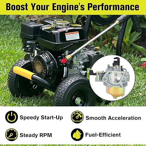 Miniatura 4 de Carburador GX390 para Honda GX340 13 HP 13HP 11HP GX 390 Motor Reemplazar 16100-ZF6-V01 con junta de filtro de combustible