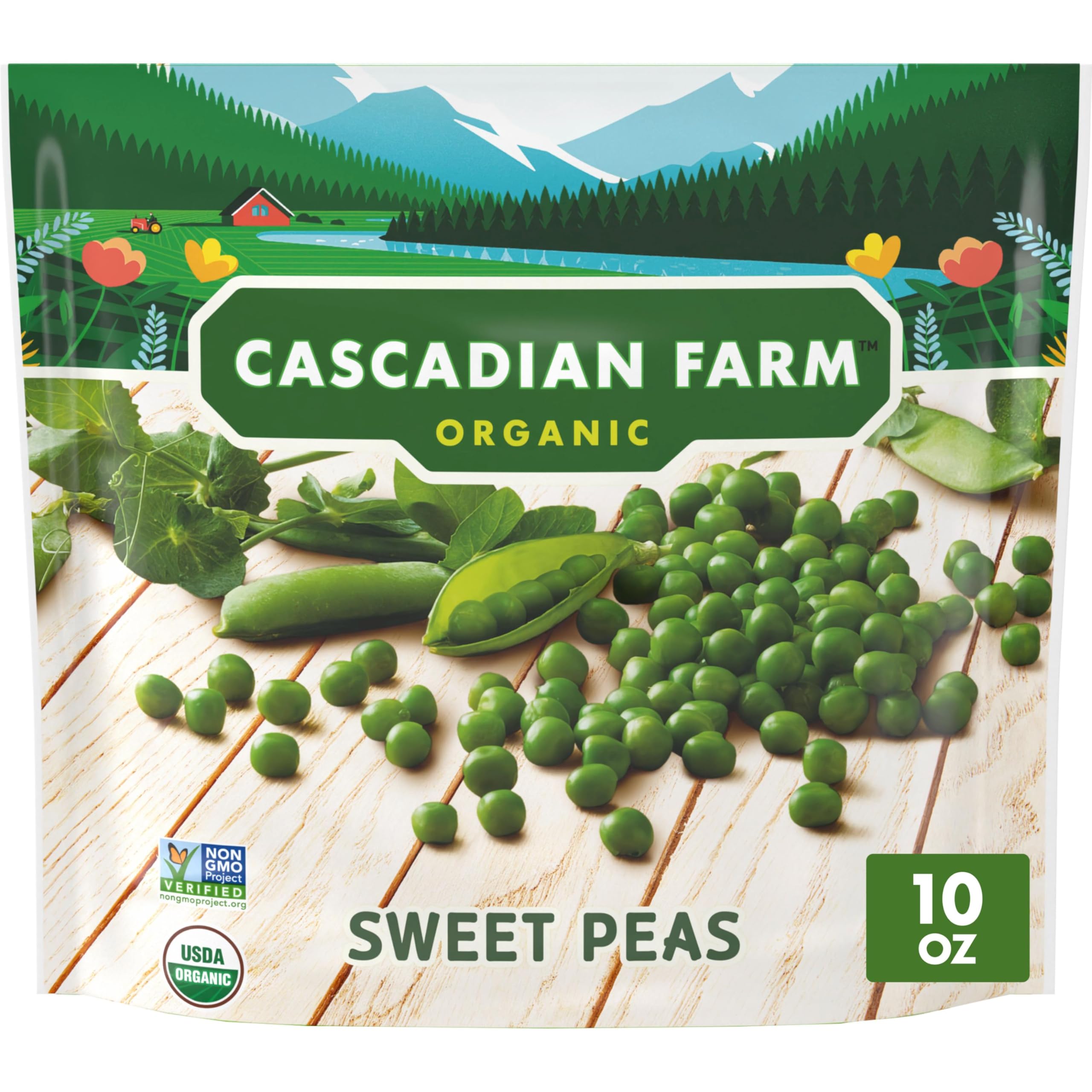 Peas Sweet Organic, 10 Ounce | USDA Organic & Non-GMO Project Verified, Stovetop...