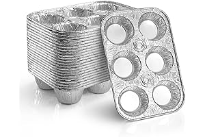DOBI Disposable Aluminum Foil Muffin Pans (20 Pack)