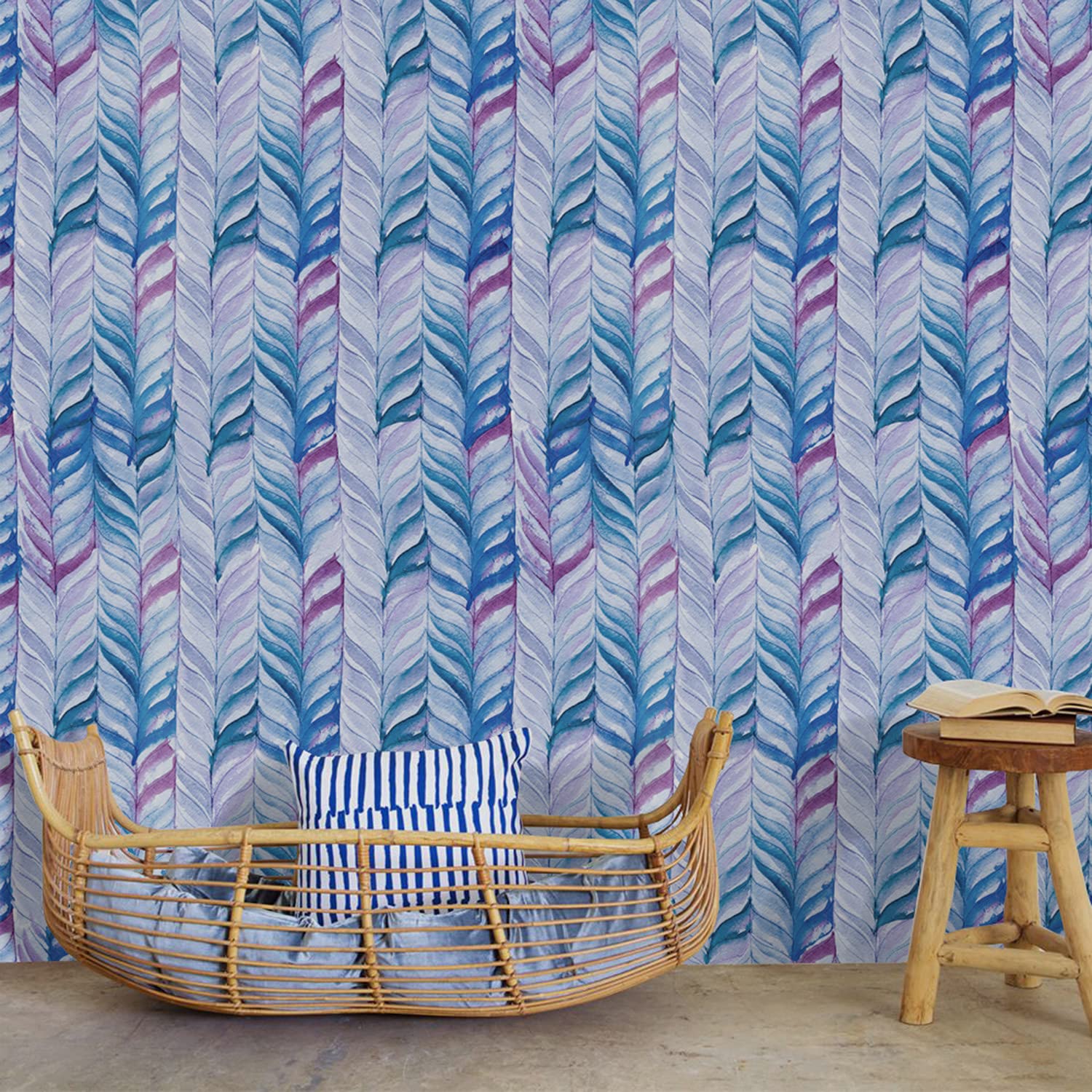 Papier peint scandinave en latex Coloray pour rénover facilement les murs et meubles du salon