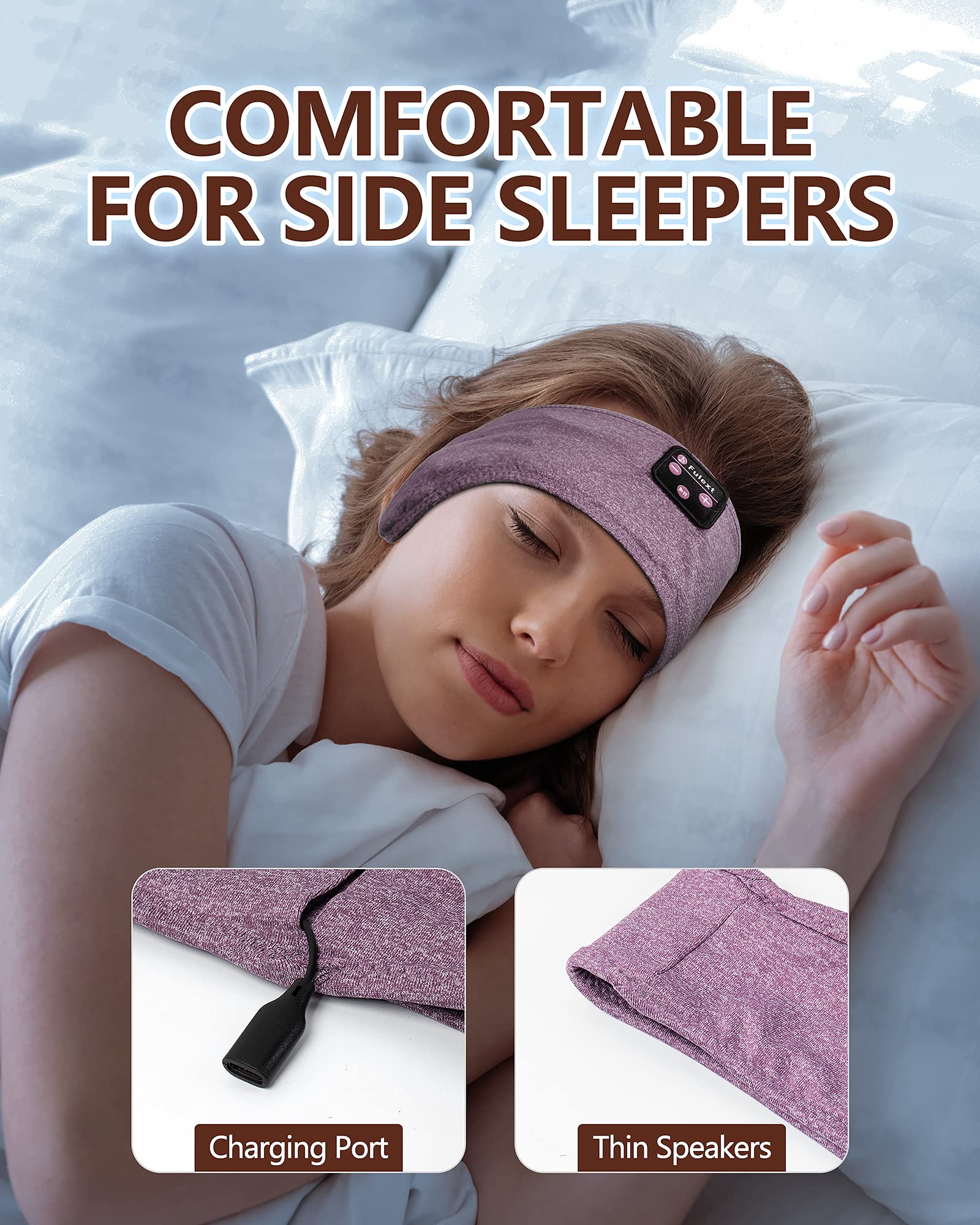 Sleep Headphones Bluetooth Headband,Cool Tech Gadgets Soft Music Sleep Headbands, Long Time Play Sleeping Headsets with Built in Speakers Perfect for Sleep, Workout, Running, Yoga 1