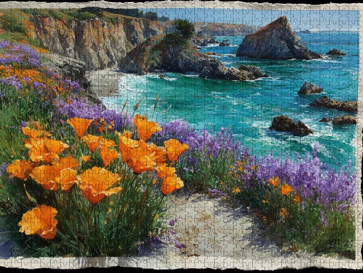 Vista Mare Puzzle 4000 Pezzi Adulti, Flower Puzzle Legno con Scatola 141x87cm, Idea Regalo Uomo e Donna, Divertimento Per Adulti, per Gioco Familiar, Giochi di Sfida, Squisita Confezione, B-7954