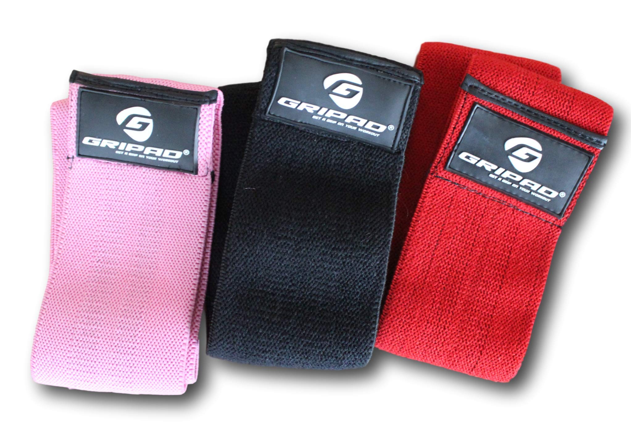 Gripad 【Stoff Booty Bands】Stoff Widerstandsbänder für Beine und Po: 3 Pack Set Perfekter Workout Hip Band Widerstand Tragetasche enthalten