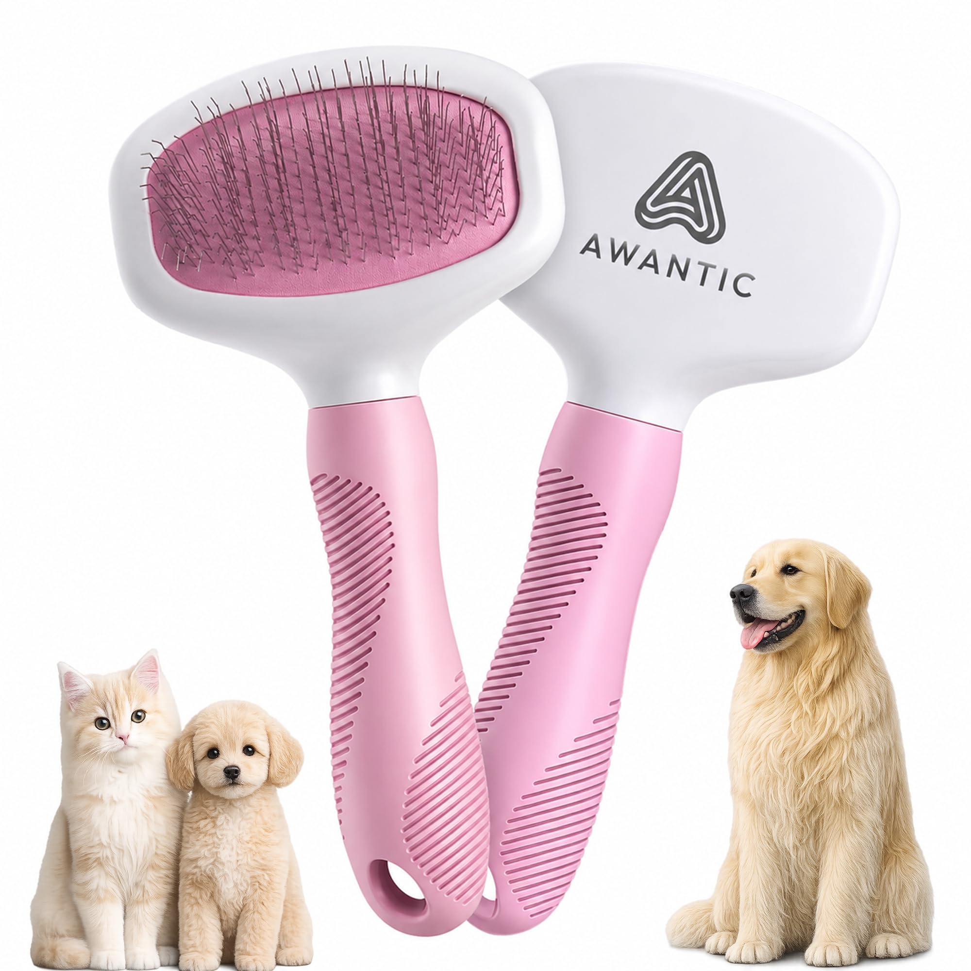 Slicker Brush for Grooming - Slicker Brush for Dogs and Cats can act as Deshedding Pet To…