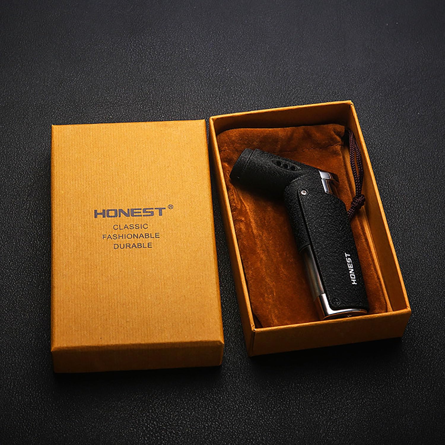 Mini Briquet Torche Double Mode Flamme Ajustable Flamme Jet et Flamme Douce Briquet Butane Portable et Rechargeable pour Bougie D'Intérieur et D'Extérieur (sans Gaz)