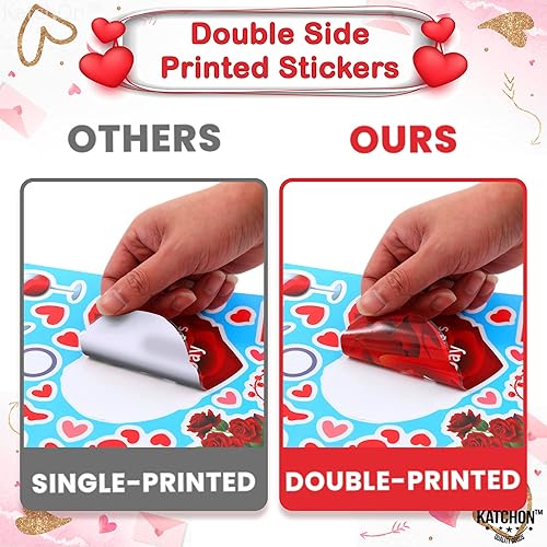 Miniatura 5 de KatchOn Adhesivos para ventana del día de San Valentín, 141 piezas, 12 x 8 pulgadas, calcomanías de vinilo para ventanas de vidrio y superficies