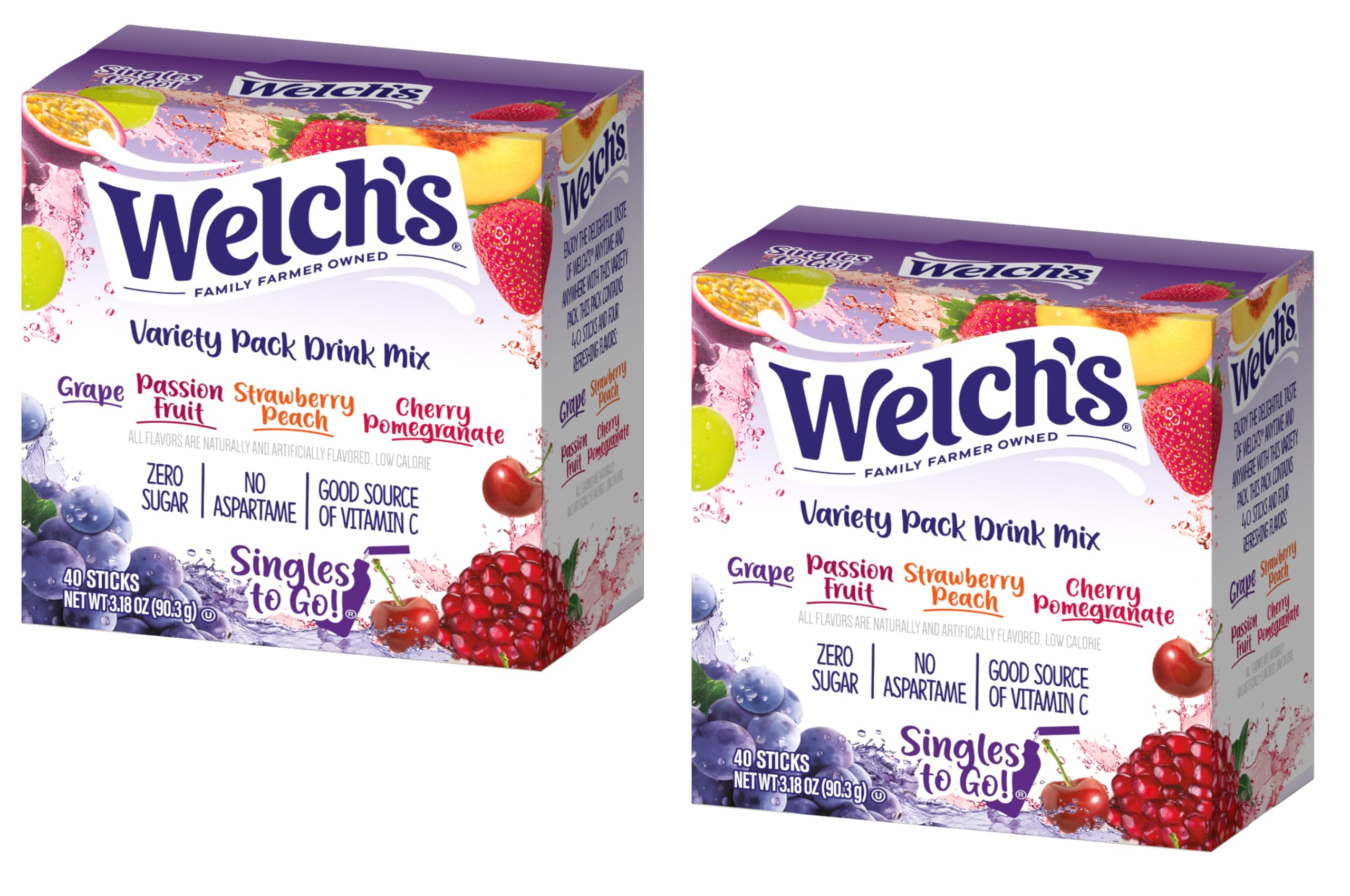 Amazon.com : SINGLES TO GO! Welch's Powdered Drink Mix Variety Pack