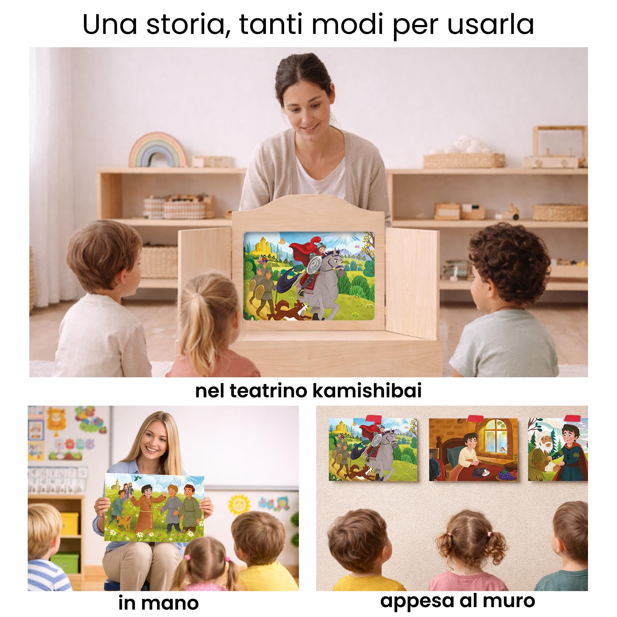 San Francesco, il fratello di tutti. Racconto della vita ispirato alle fonti francescane. Storia kamishibai. Ediz. italiana e inglese. Con burattini. Con flashcards. Con materiali educativi stampa...