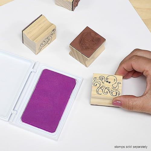 Miniatura 2 de READY 2 LEARN Almohadilla de sello lavable, rosa fuerte, no tóxico, resistente a la decoloración, perfecta para álbumes de recortes, carteles y