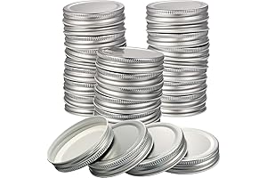 Chuangdi 30-Pack Silver Regular Mouth Mason Jar Lids for Leak-Proof Storage