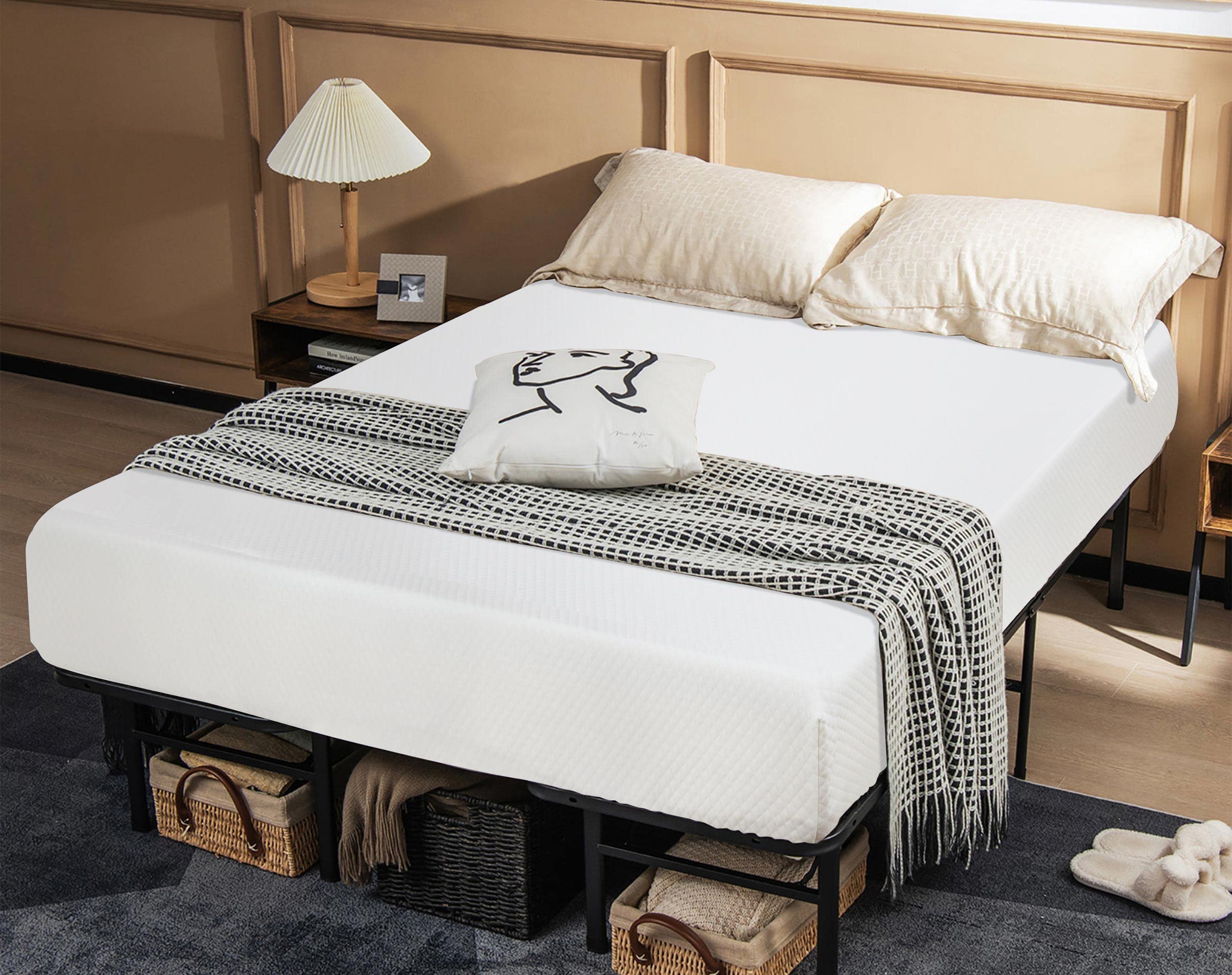 Amazon.com: 8 inch Queen Size Mattress with Cover, Cooling Gel Memory Foam  Queen Mattress for a Cool Sleep & Pressure Relief, Medium Firm Mattress Pad  Queen Mattresses, Bed in a Box, CertiPUR-US