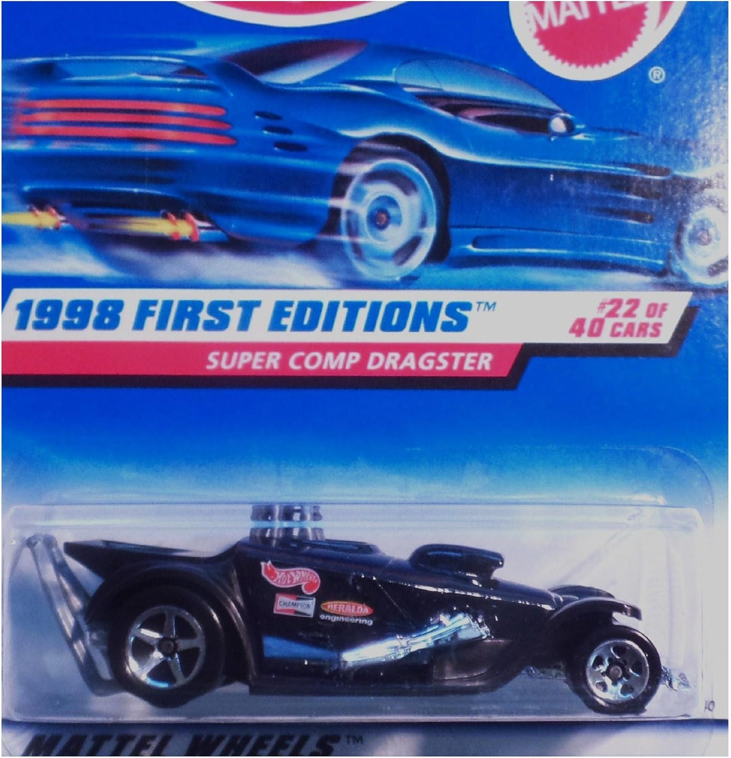 Hot Wheels Super COMP Dragster Black 1998 First Editions Series #22 of 40 Basic Car 1:64 Scale Series Collector #655