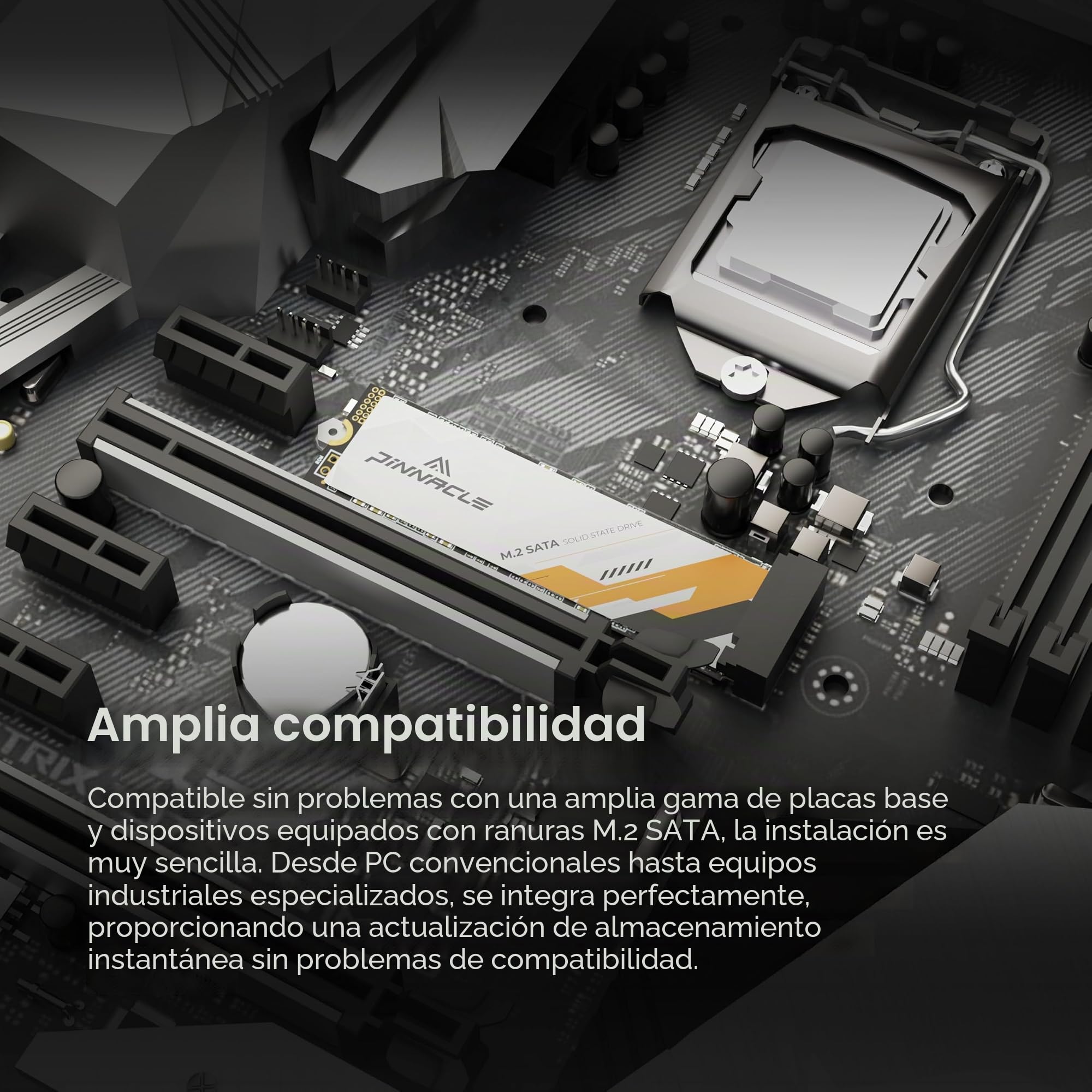 Timetec SSD 3D NAND QLC SATA III 6 GB/s M.2 2280 NGFF Velocidad de Lectura de hasta 550 MB/s SLC Cache Performance Boost Unidad Interna de Estado sólido para PC (512GB)