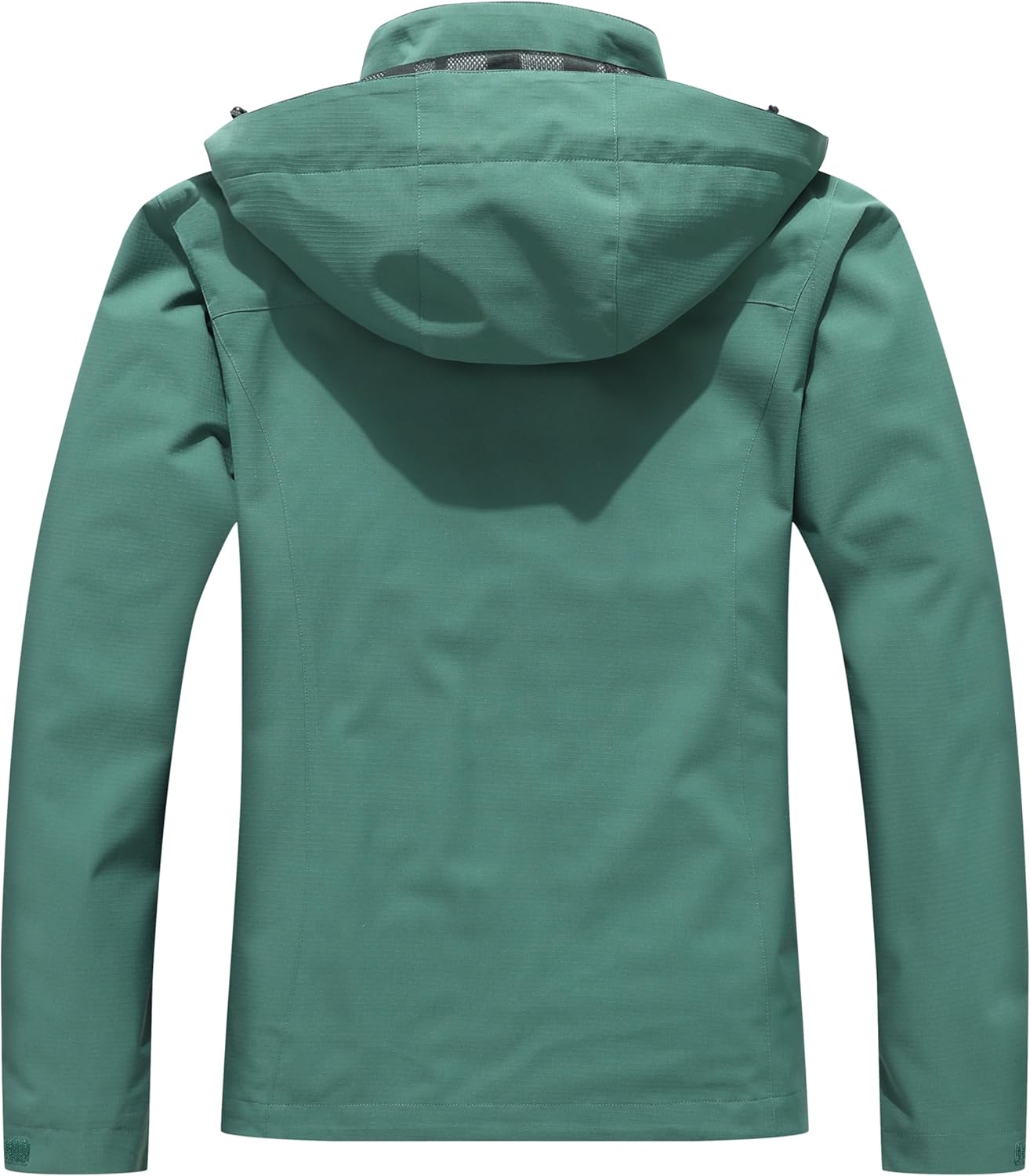 Women's Waterproof Raincoat Lightweight Rain Jacket Detachable Hood Travel Outdoor - Image 3