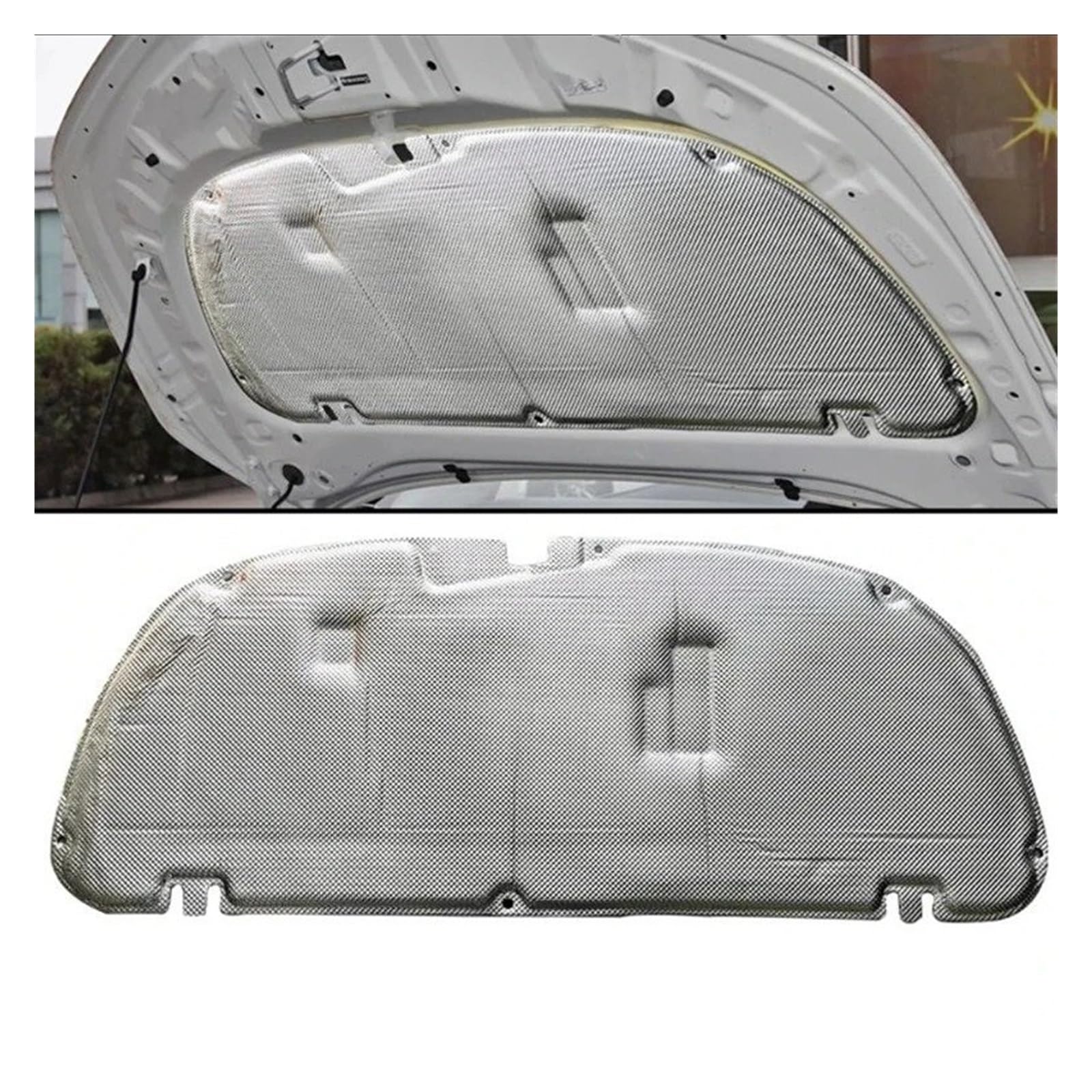 Lhdktee Aluminum Foil C For Toyota For Corolla For Auris E210 2019 2020 2021 2022 2023 2024 Soundproofing Mat Car Accessories Front Hood Engine Sound Pad Engine Insulation Pad