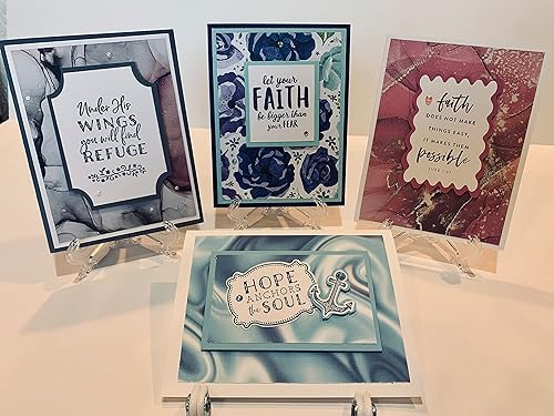 Designed and Handcrafted Faith Based Greeting Cards with Envelopes, 4 Pack, 4.25 x 5.5 in. Boxed
