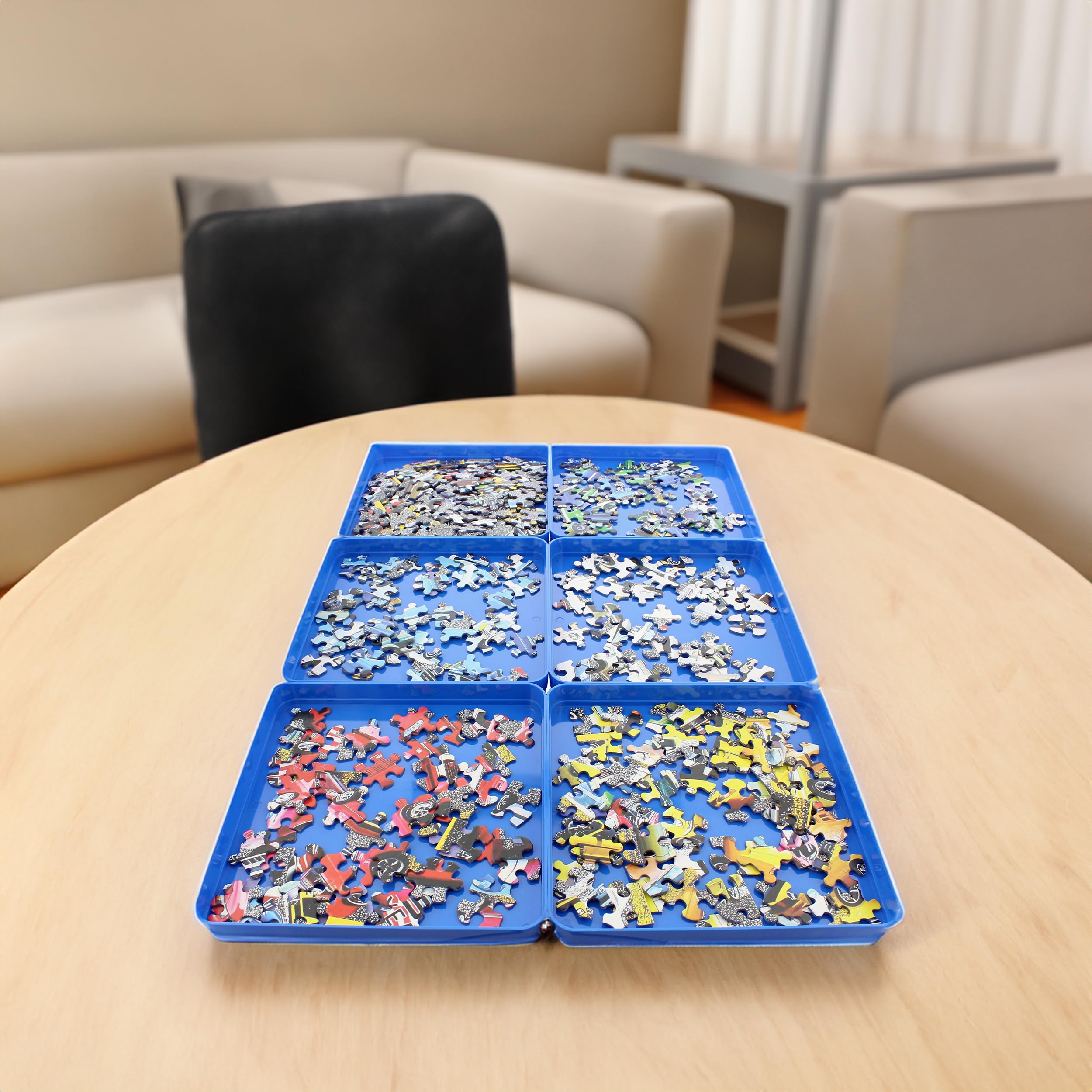 Amazon.com: Jigitz Jigsaw Puzzle Sorter Trays in Blue - 6 Pack