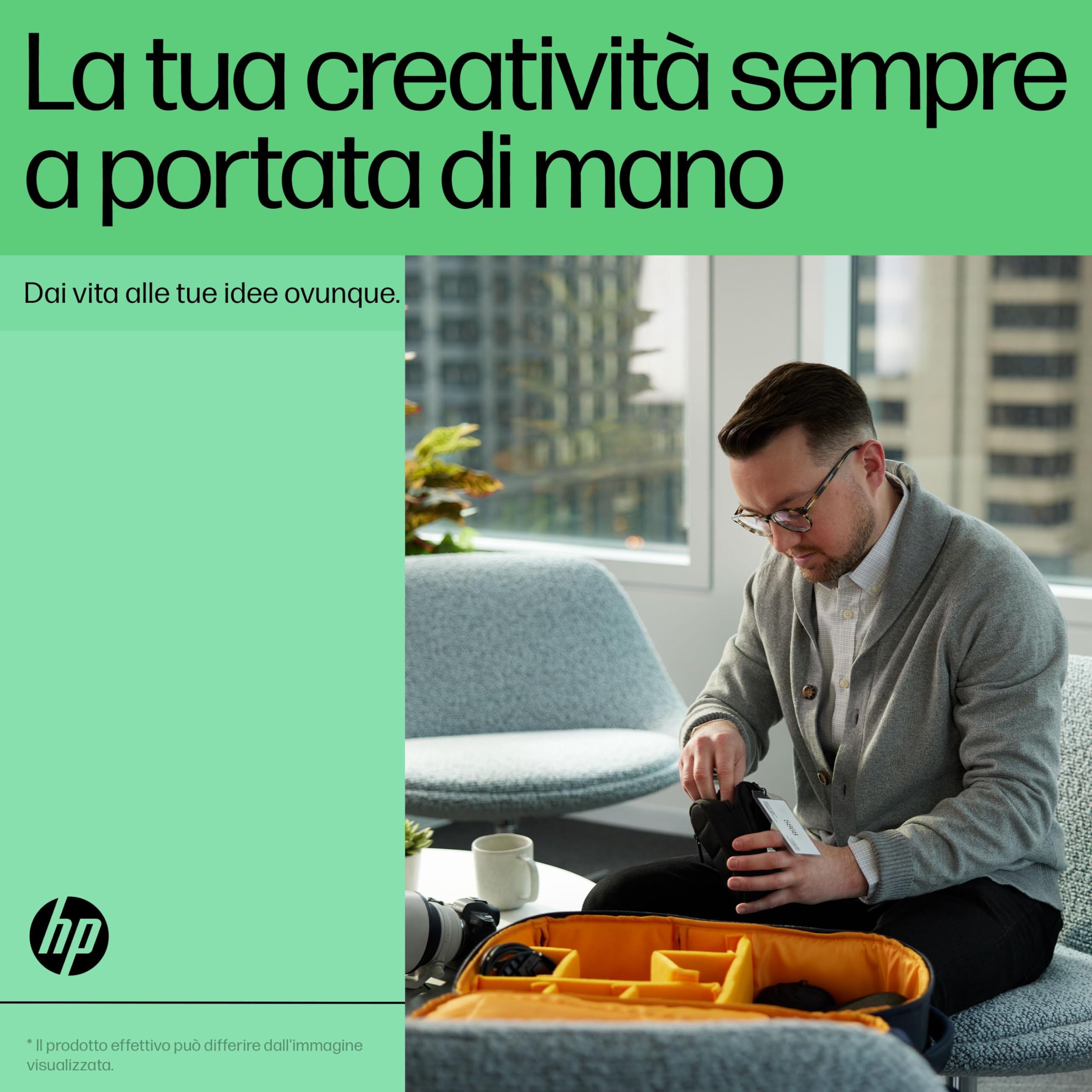 HP Creator, Zaino per Notebook 16,1” per Computer e Tablet, Tasche e Divisori Interni Imbottiti, Cover impermeabile, Tasca con Blocco RFID, Realizzato con Materiale Riciclato, Blu scuro