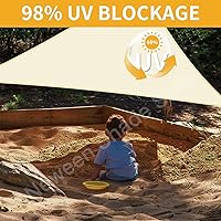 Vista 3 de Neween Toldo con kit de herramientas, vela triangular de 6 pies 7 pulgadas x 6 pies 7 pulgadas x 6 pies 7 pulgadas, impermeable, para patio