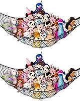 Vista 21 de Lilly's Love Hamaca para animales de peluche, organizador colgante de esquina, almacenamiento de juguetes, red de almacenamiento de animales de Coral