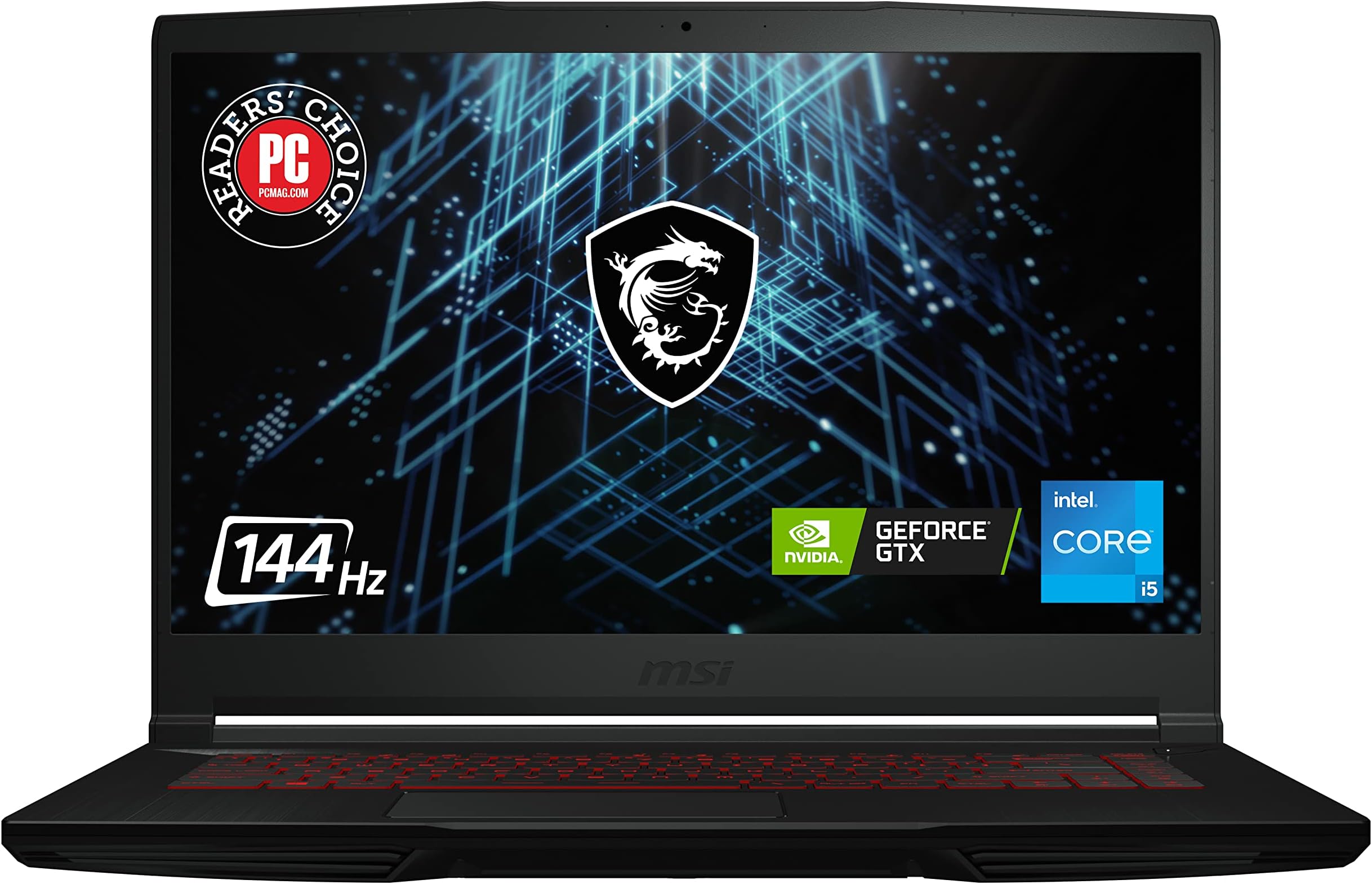 msi GV15 15.6" 144Hz Gaming Laptop: Intel Core i5-11400H GTX 1650 8GB 256GB NVMe SSD, Wi-Fi 6, USB Type-C, Nahimic 3 Audio Immersion, Win 11: Black 11SC-633