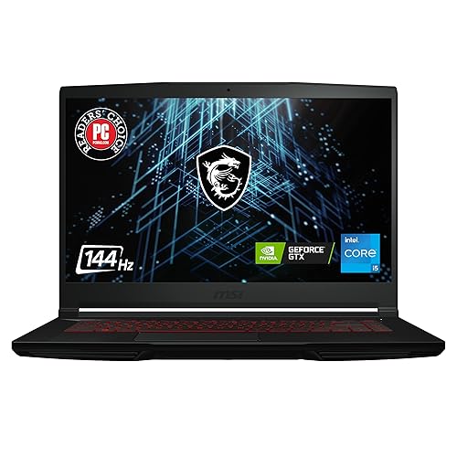 MSI GF63 15 Gaming Laptop: Intel Core i5-12450H GeForce RTX 2050, 15.6" FHD, 144Hz, 16GB RAM, 1TB NVMe SSD, Type-C USB 3.2 Gen 2, Cooler Boost 5, Gaming Headset, Win 11 Home