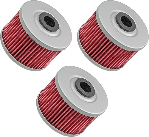 Caltric Paquete de 3 filtros de aceite compatibles con Honda Xr650L Xr-650L Xr650R Xr-650R Xr 650R 1993-2018