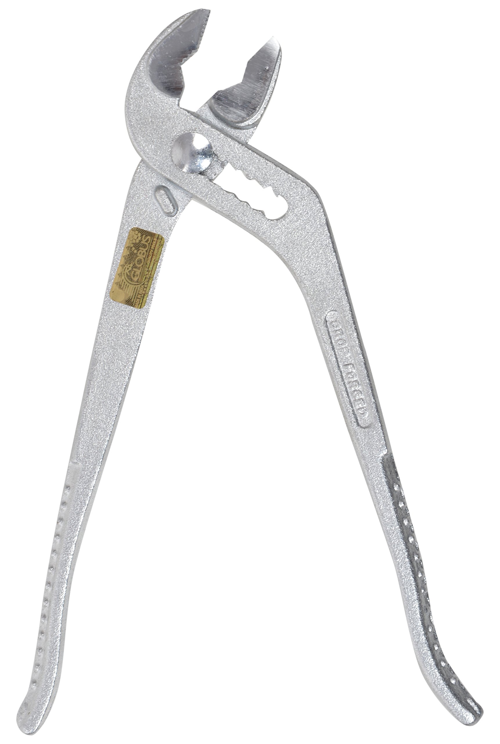 Globus 382 Steel 10 Inch Slip Joint Plier, Silver and Chrome