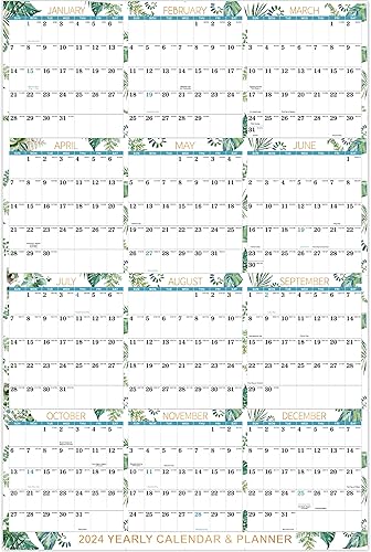 Miniatura 1 de Calendario anual de pared 2024, calendario de pared anual 2024, calendario de pared 2024 con fecha juliana, enero 2024 - diciembre 2024, calendario