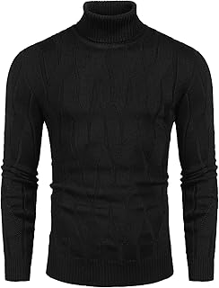 Sponsored Ad - COOFANDY Men's Slim Fit Turtleneck Sweater Casual Knitted Pullover Sweaters