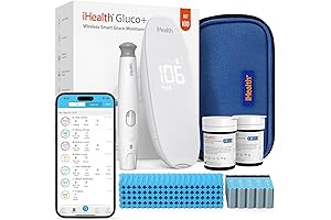 iHealth Gluco+ Wireless Smart Blood Glucose Monitoring Set for Home Use