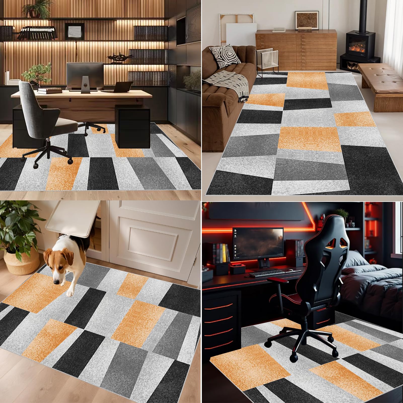 Alfombra para Silla Oficina con Ruedas, Alfombra Silla Gaming, Protector Suelo Silla Ruedas, Alfombra Silla Escritorio Antideslizante, Alfombra Silla Gamer Alfombra Protectora Suelo 100 x 120 cm