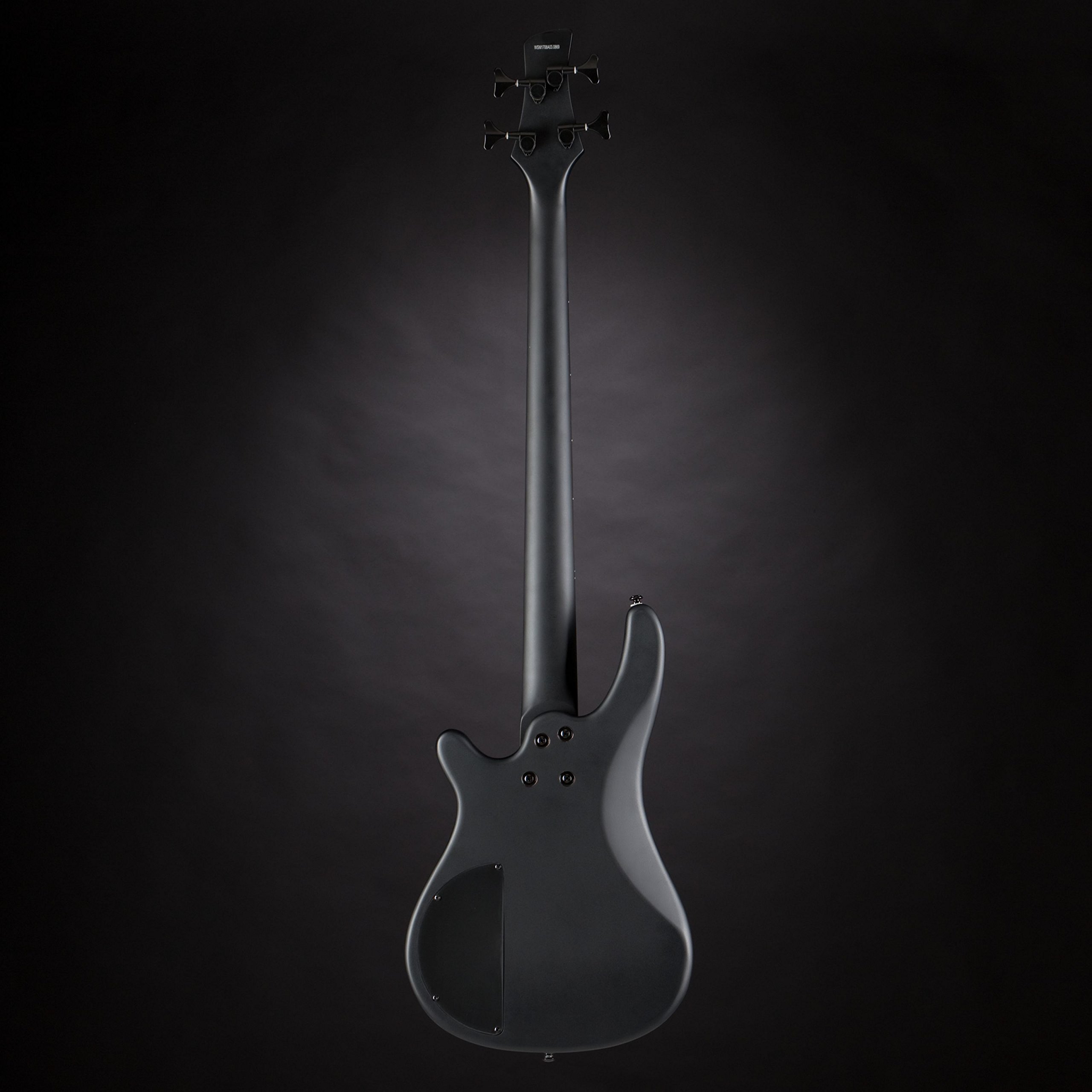 J & D E-Bass, Bass Gitarre mit 4 Saiten und Erle Korpus, Bass mit Split-Coil Tonabnehmer und Single Coil, passive Elektronik, Special Bat Mark