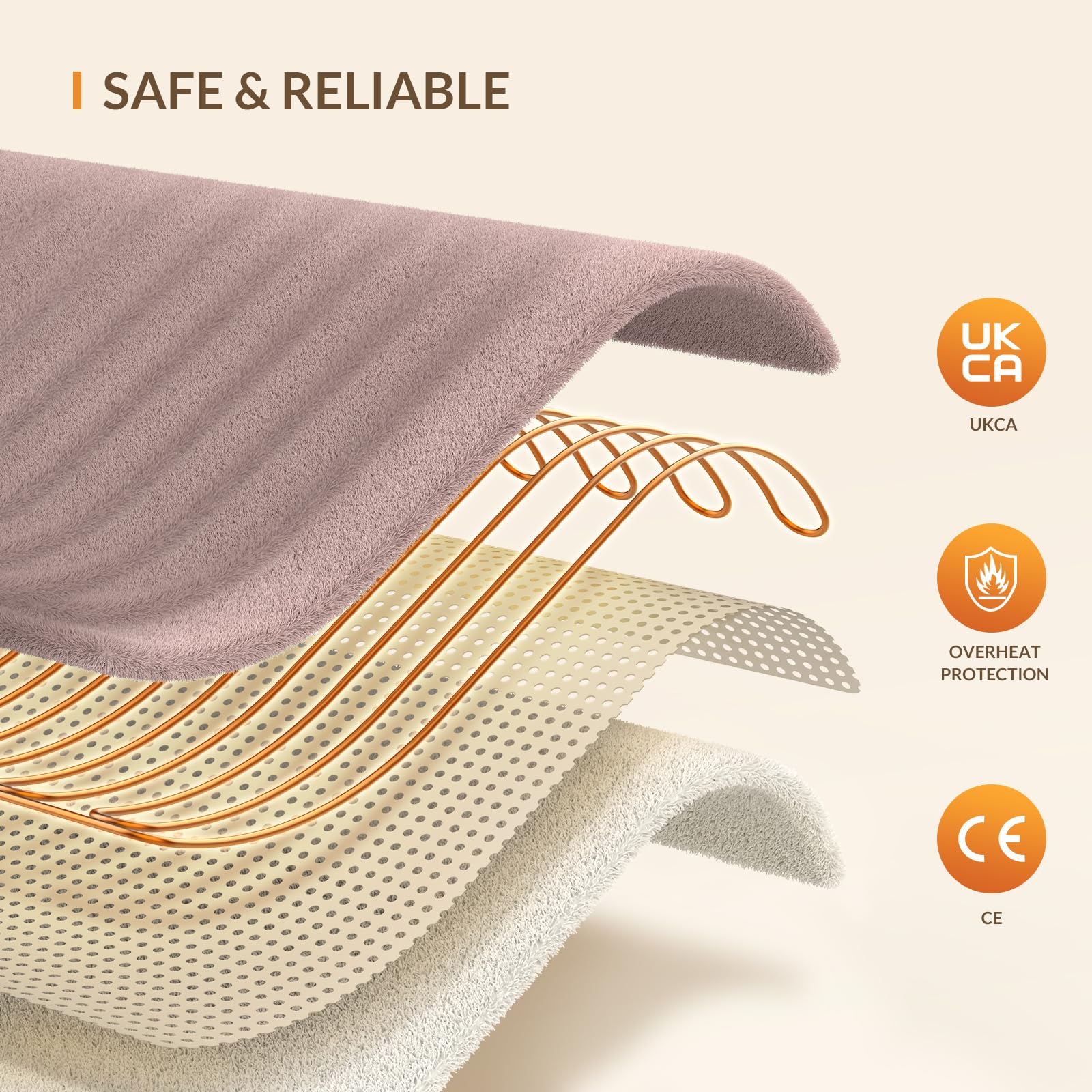 HOMLYNS Electric Heated Blanket Throw - Image 4