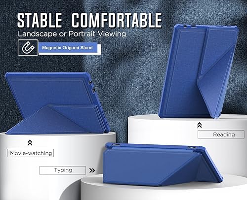 Miniatura 3 de MoKo Funda compatible con la nueva tableta Tienda Kindle Fire HD 10 (13 generación, versión 2023) de 10.1 pulgadas, funda de pie origami con