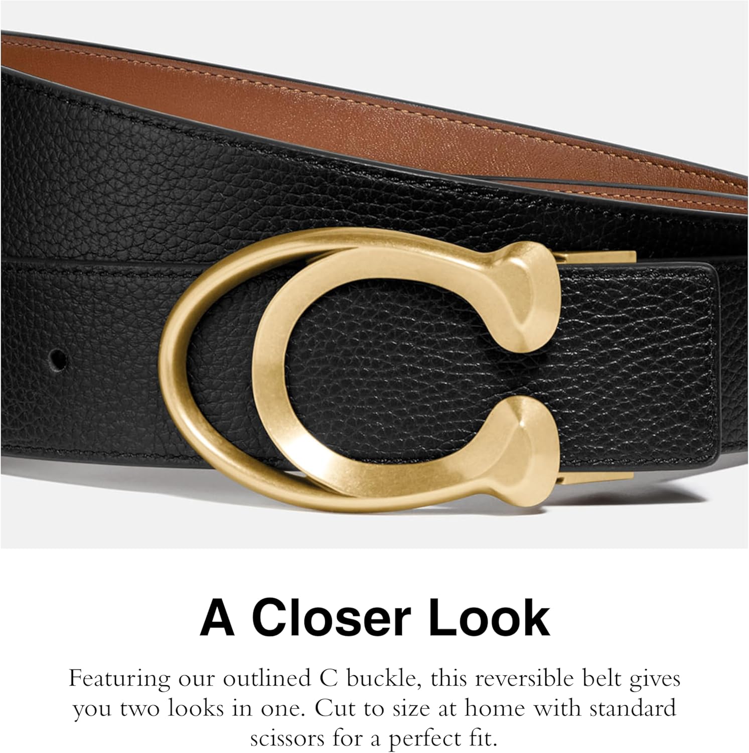 Coach 38 mm Sized C Outline Belt - Image 4