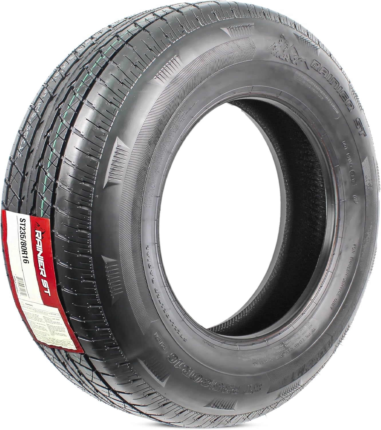 eCustomrim ST235/80R16 DEEP TREAD Heavy Duty Steel Belted Radial Trailer Tire Load E With Curb Guard - 6 Year Warranty w/Free Roadside