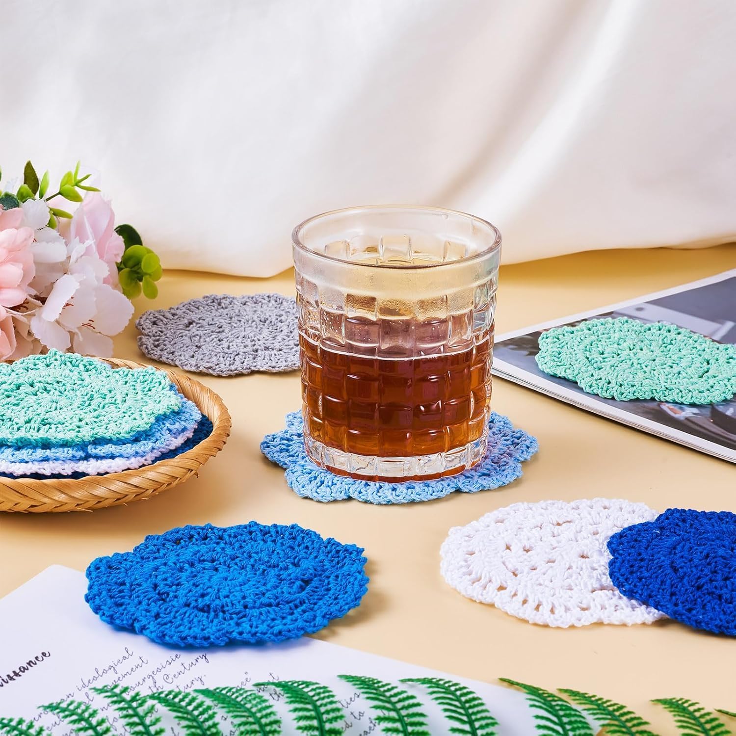 Tazweeq 12Pcs Coasters, Handmade...