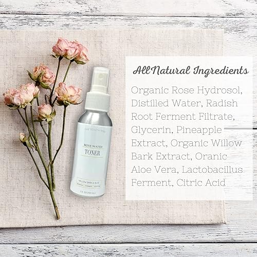 Miniatura 5 de Yellow Bird - Tónico facial natural de agua de rosas – Spray de hidratación facial calmante, niebla de ajuste de maquillaje relajante, corteza de