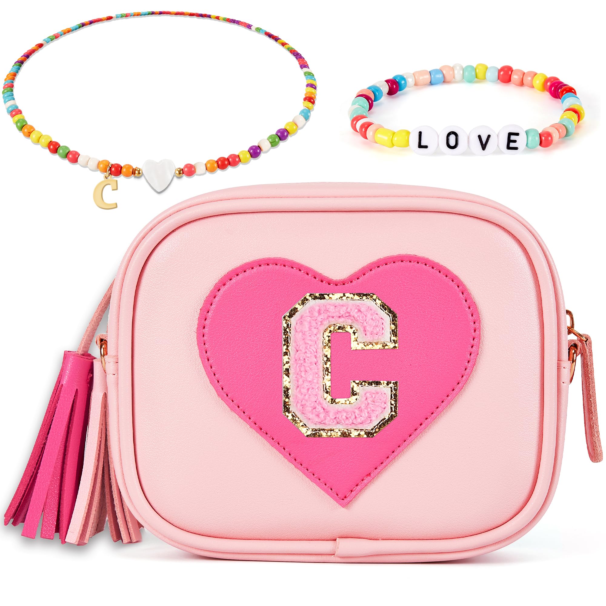 ONECOCOA Toddler Purse Gift for Girls, Little Girls Purse Preppy Stuff Birthday Gift for 3 4 5 6 7 8 9 10 11 12 Year Old Girl