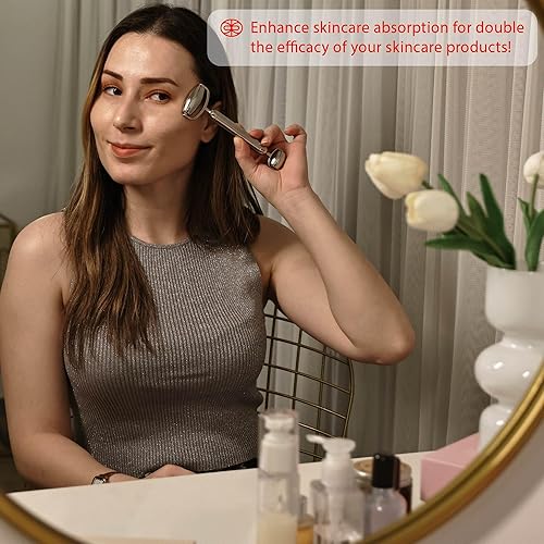 Miniatura 7 de Rena Chris Gua Sha - Juego de herramientas faciales y rodillos faciales, herramienta de guasha de metal y rodillo facial acero inoxidable de alta