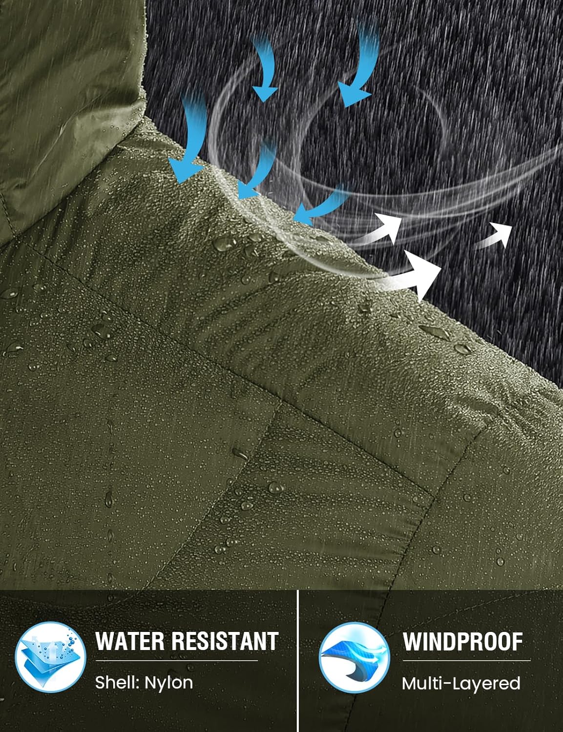 TBMPOY Men's Down Puffer Jackets Packable Lightweight Winter Coat Hooded Warm Insulated Puffy Jacket - Image 3