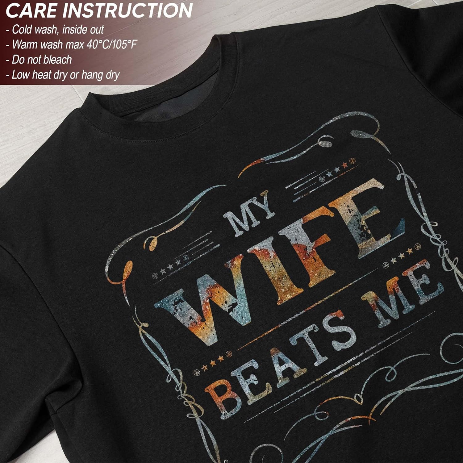 My Wife Beats Me Shirt, Husband Shirt for Men, Vintage Husband and Wife Shirts - Image 6