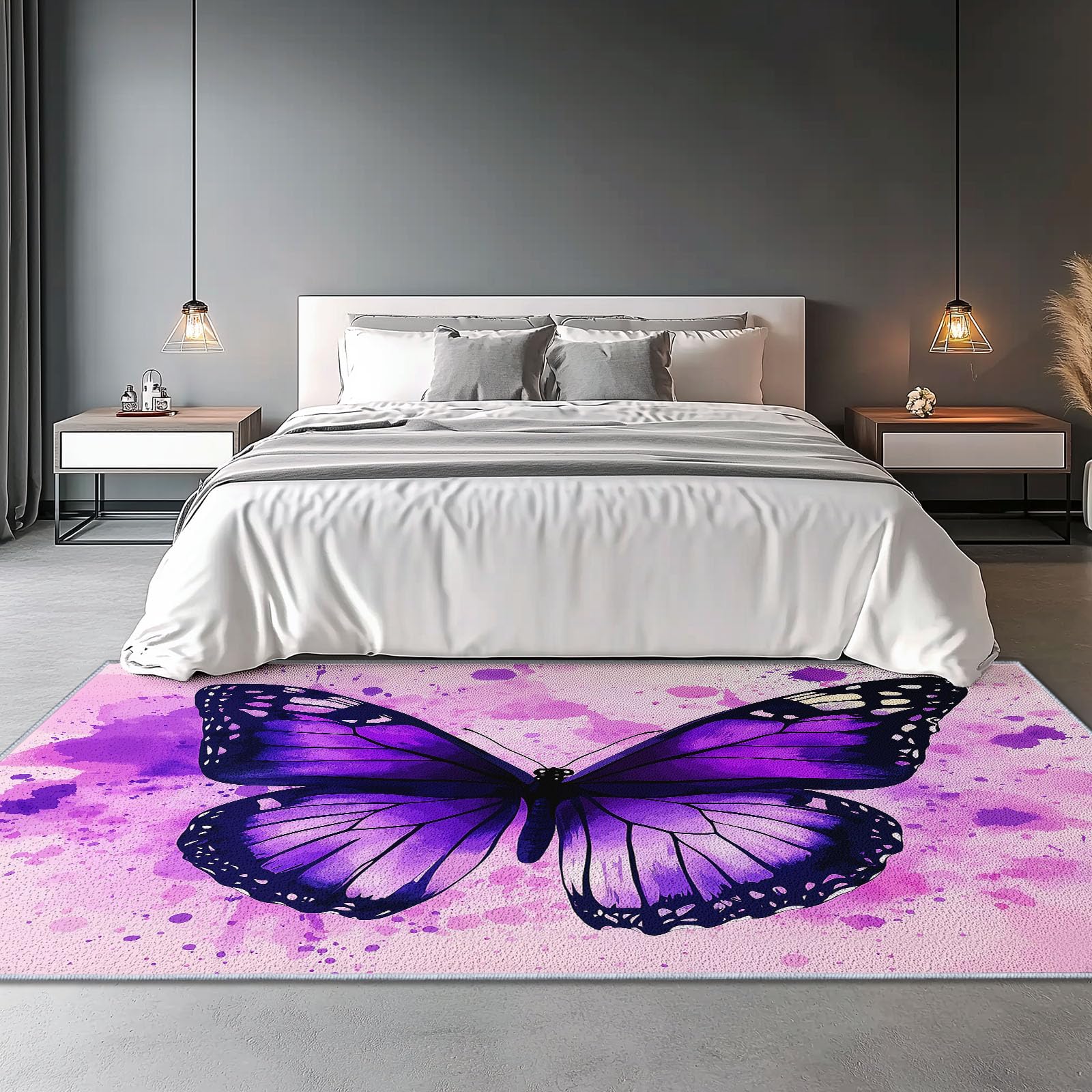 Tapis Aquarelle Naturelle Poils Courts Doux
