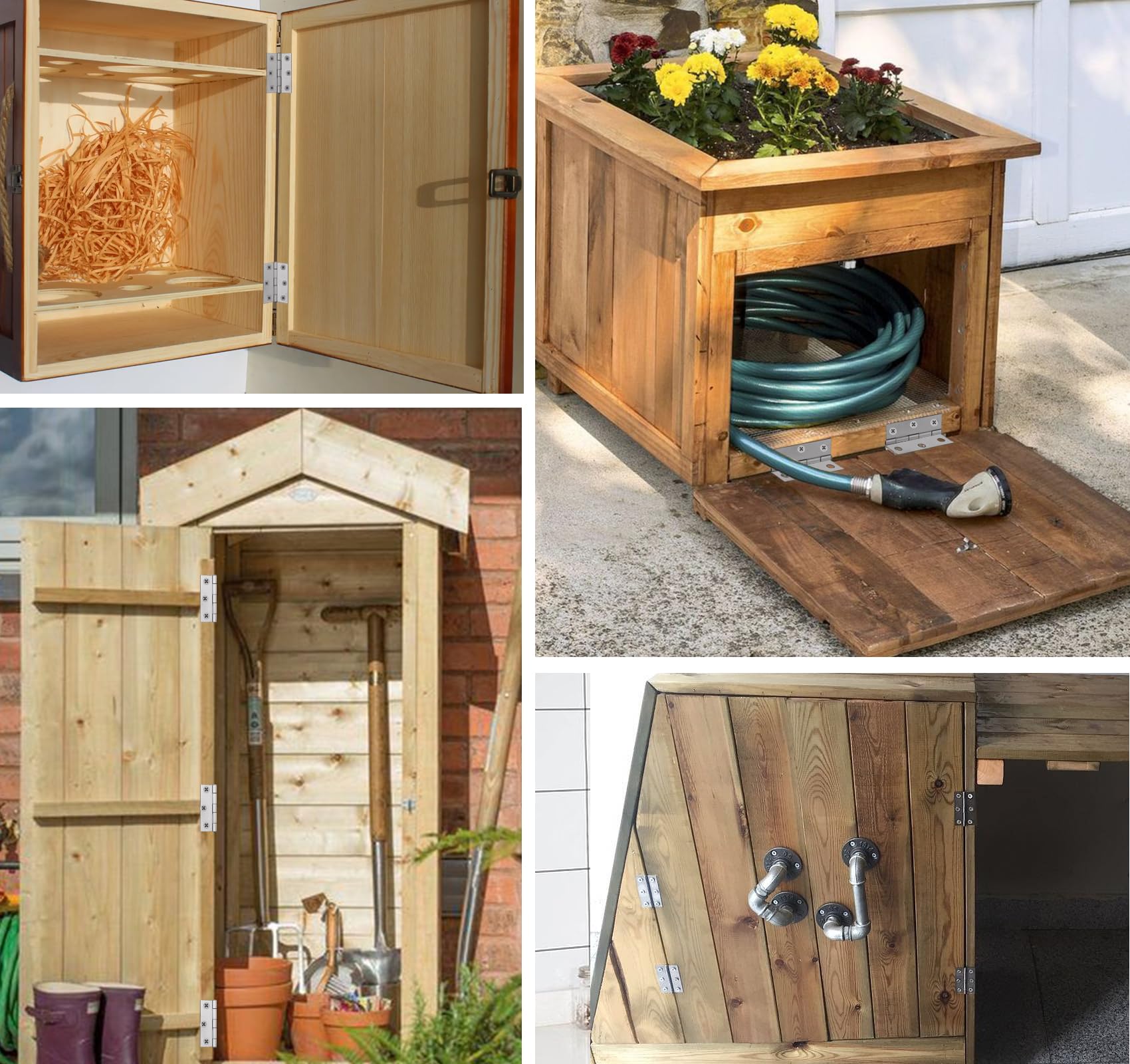 Anstore Cerniere pieghevoli, 75 x 50 x 1,2 mm, 8 pezzi, in acciaio inox, per porte, finestre, armadi, 270°, piccole cerniere per porte con 60 viti, 16 x 3,5 mm