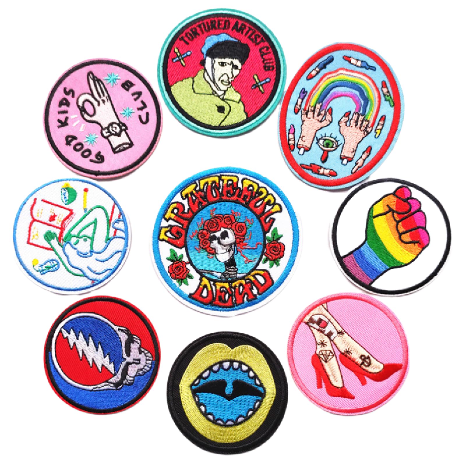 ABU CLUB 刺繍パッチ ビンテージ ワッペン ビンテージ○ワッペン5点セット○241110k6-otclct パッチ雑貨小物