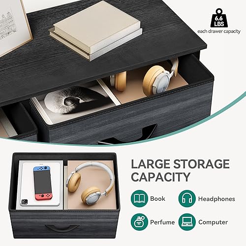 Miniatura 5 de YITAHOME Cómoda con 8 cajones, torre de almacenamiento de tela, unidad organizadora para dormitorio, pasillo, armarios y cuarto de bebé, marco de